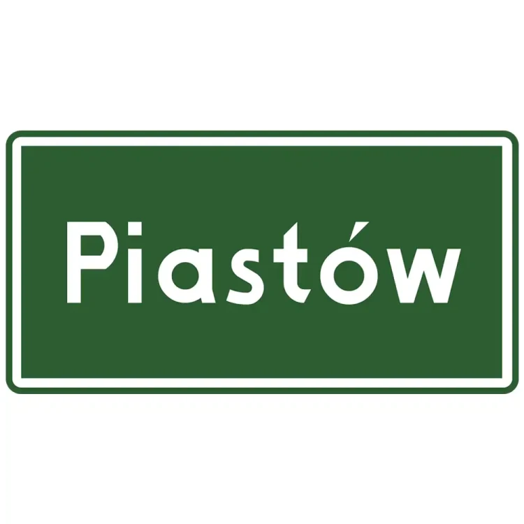 Znak drogowy E-17A - miejscowość - folia odblaskowa I generacji - sklep drogowy Widrog.webp