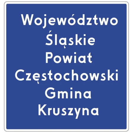 Znak drogowy F-3 - granica obszaru administracyjnego województwa - folia odblaskowa pierwszej generacji - sklep drogowy Widrog.webp