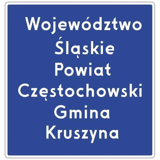 Znak drogowy F-3 - granica obszaru administracyjnego województwa - folia odblaskowa pierwszej generacji - sklep drogowy Widrog.webp