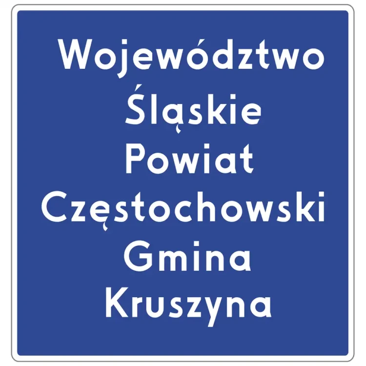 Znak drogowy F-3 - granica obszaru administracyjnego województwa - folia odblaskowa pierwszej generacji - sklep drogowy Widrog.webp