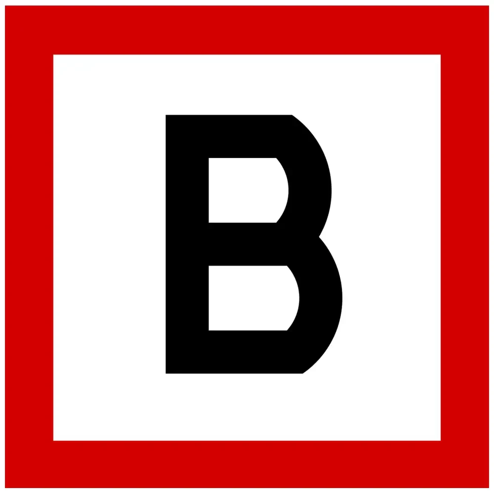 Znak BT-3 - blokada zwrotnicy - folia I generacji - sklep drogowy Widrog.webp
