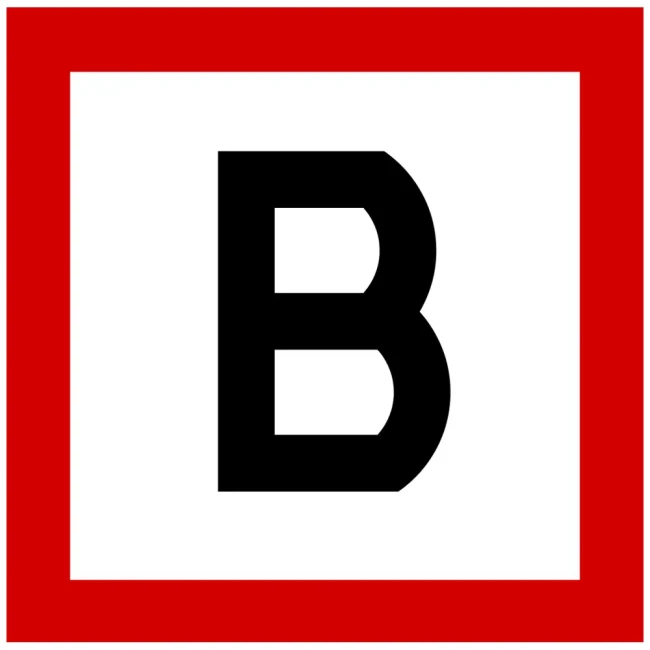 Znak BT-3 - blokada zwrotnicy - folia I generacji - sklep drogowy Widrog.webp