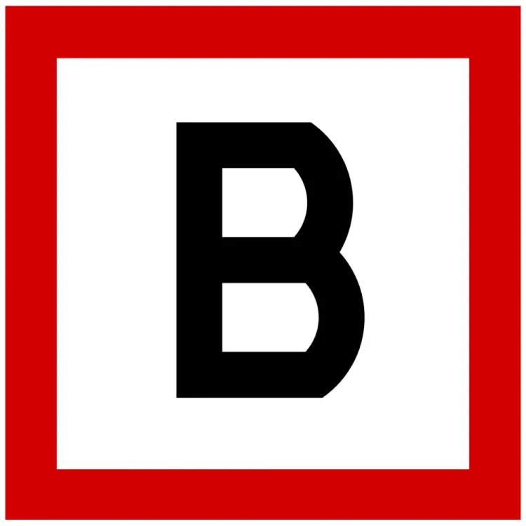 Znak BT-3 - blokada zwrotnicy - folia I generacji - sklep drogowy Widrog.webp