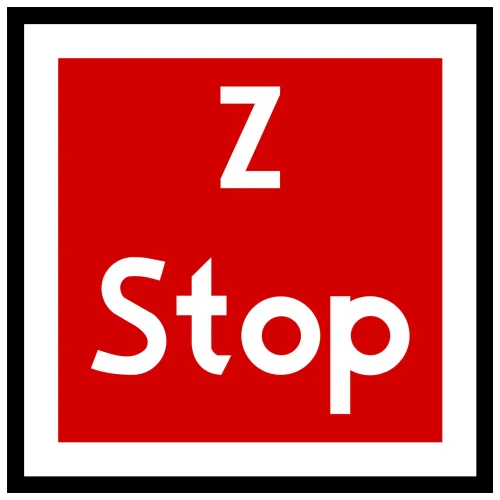 Znak BT-4 - stop zwrotnica eksploatowana jednostronnie - folia I generacji