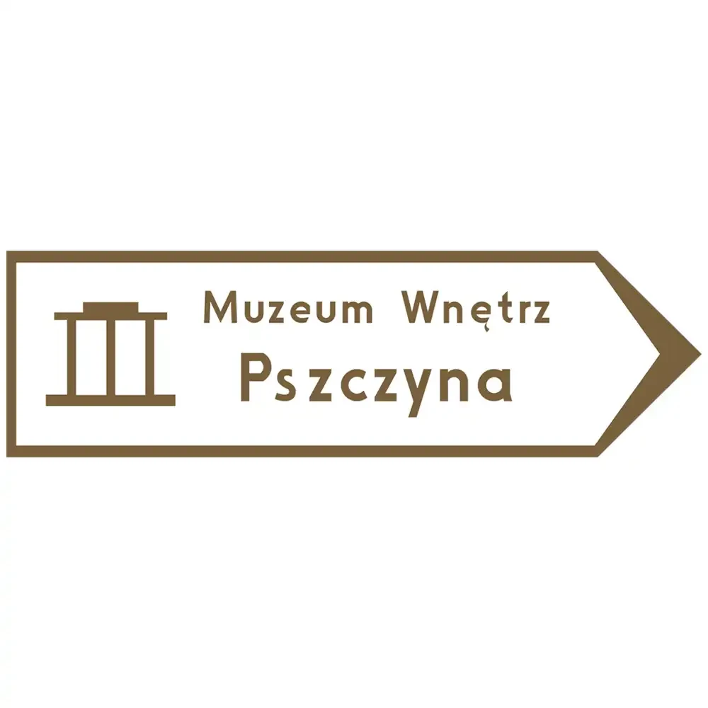 Znak drogowy E-9 - drogowskaz do muzeum - folia II generacji - sklep drogowy Widrog.webp