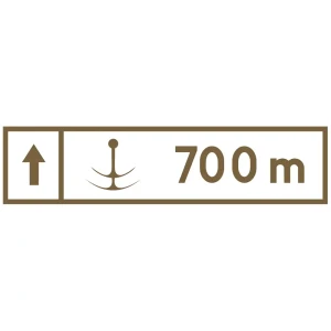 Znak drogowy E-7 - drogowskaz do przystani wodnej lub żeglugi - folia II generacji