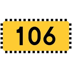 Znak drogowy E-15e - numer drogi wojewódzkiej o dopuszczalnym nacisku osi pojazdu do 10 t - folia II generacji