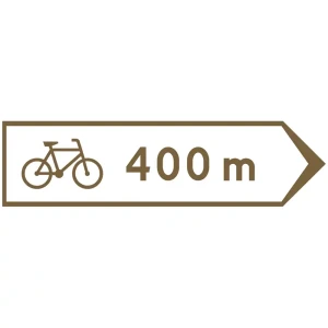 Znak drogowy E-12a - drogowskaz do szlaku rowerowego - folia II generacji