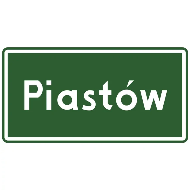 Znak drogowy E-17a - miejscowość - folia drugiej generacji - sklep drogowy Widrog.webp