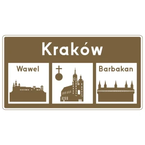 Znak drogowy E-22c - informacja o obiektach turystycznych - folia II generacji