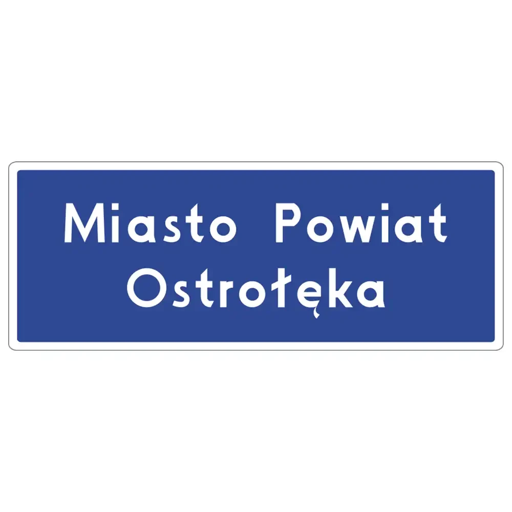 Znak drogowy F-3C - granica obszaru administracyjnego - folia odblaskowa drugiej generacji - sklep drogowy Widrog.webp