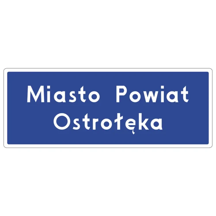 Znak drogowy F-3C - granica obszaru administracyjnego - folia odblaskowa drugiej generacji - sklep drogowy Widrog.webp
