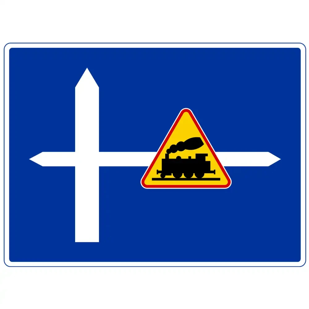 Znak drogowy F-6A - uprzedzenie o znaku za skrzyzowaniem - folia odblaskowa pierwszej generacji - sklep drogowy Widrog.webp