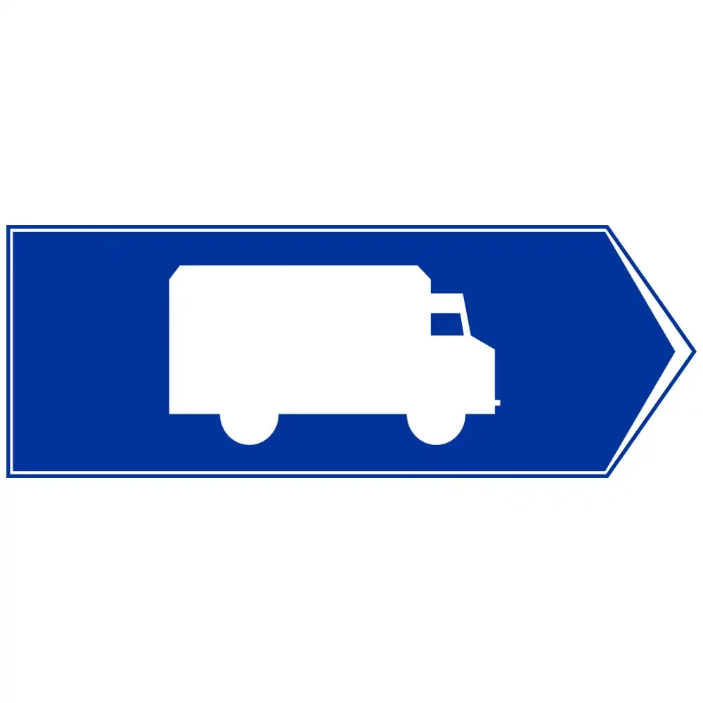 Znak drogowy F-13 - przejazd tranzytowy - folia odblaskowa drugiej generacji - sklep drogowy Widrog.webp