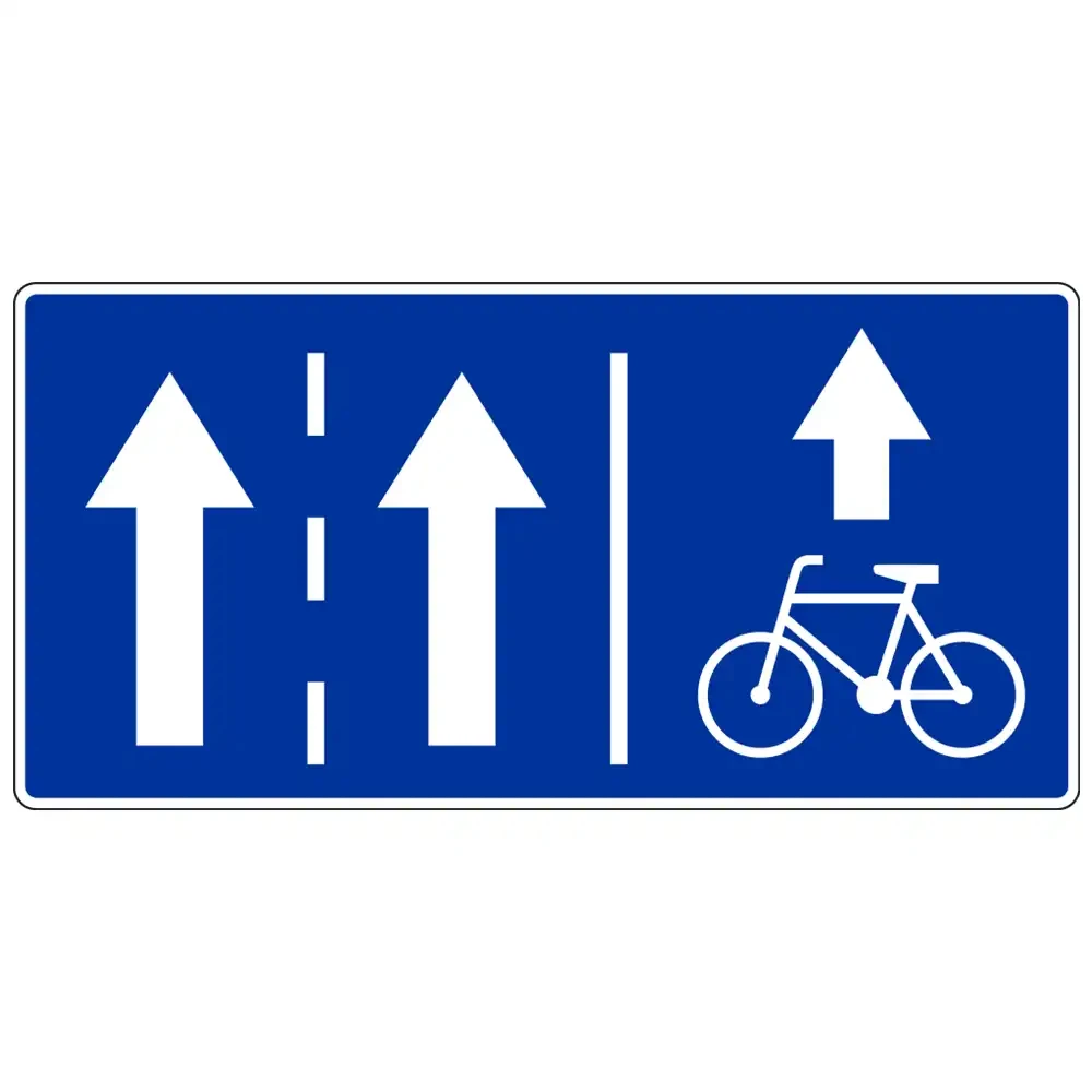 Znak drogowy F-19 - pas ruchu dla określonych pojazdów - folia odblaskowa drugiej generacji - sklep drogowy Widrog.webp