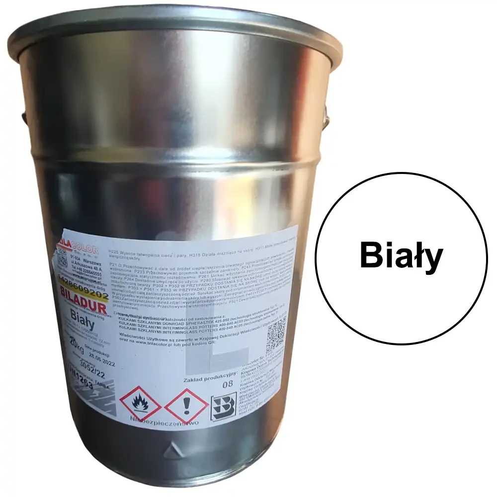 Masa chemoutwardzalna Biladur - biała + kulki szklane Interminglass Potters - oznakowanie typu I - sklep drogowy Widrog.webp