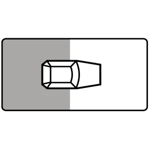 Tabliczka T-30D - postój na chodniku przednimi kołami prostopadle do krawężnika - 600x300 mm - folia II generacji