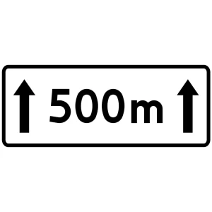 Tabliczka T-20 - wskazuje odcinek jezdni, na którym obowiązuje zakaz - 750x250 mm - folia II generacji