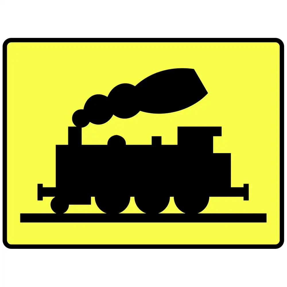 Tabliczka T-10 - wskazuje bocznice kolejowa lub tor - folia odblaskowa drugiej generacji - sklep drogowy Widrog.webp