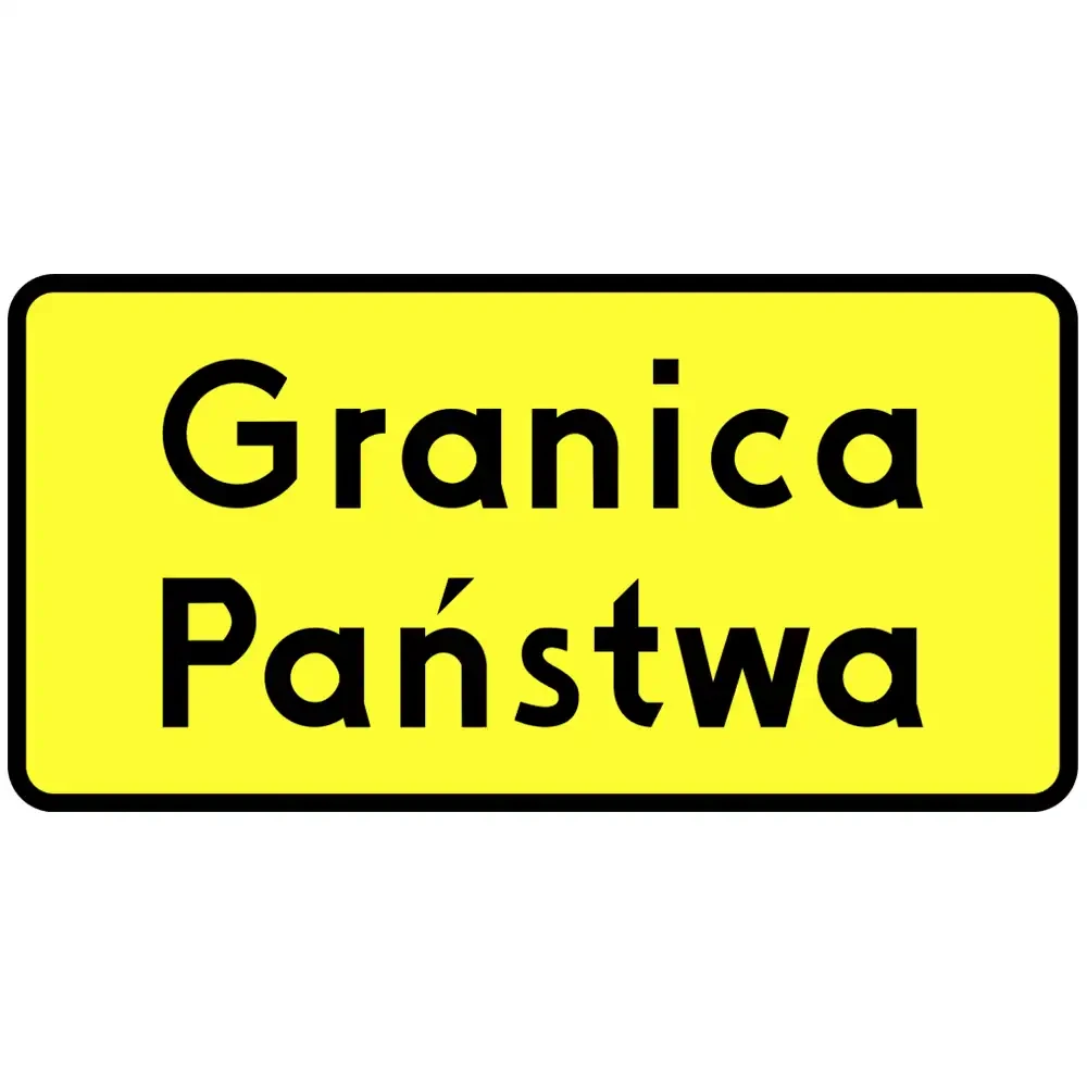 Tabliczka T-17 - granica panstwa - folia odblaskowa drugiej generacji - 900 x 500 mm - sklep drogowy Widrog.webp