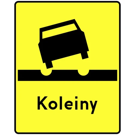 Tabliczka T-13 - koleiny - folia odblaskowa drugiej generacji - 600 x 750 mm - sklep drogowy Widrog.webp