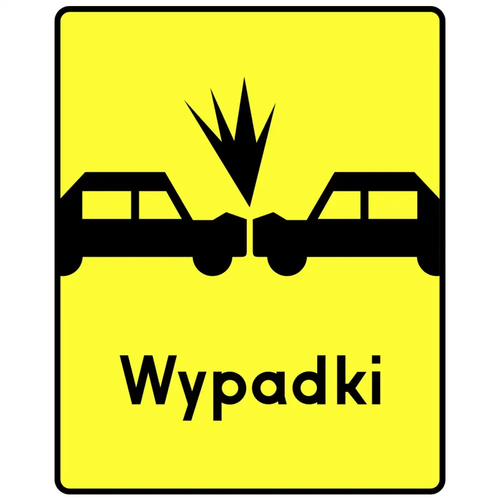 Tabliczka T-14B - zderzenia czolowe - folia odblaskowa drugiej generacji - 600 x 750 mm - sklep drogowy Widrog.webp