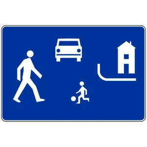 Znak Drogowy D-40 - Strefa Zamieszkania - 600x400 mm - Folia I Generacji