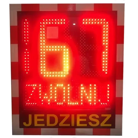 Radarowy wyświetlacz prędkości - Speed LUX B z buźką z panelem solarnym - sklep drogowy Widrog.webp