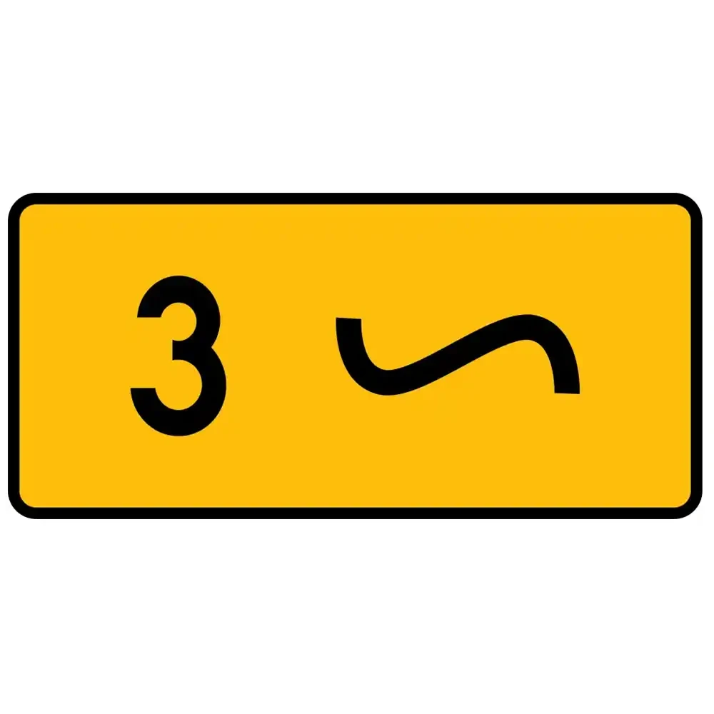 Tabliczka T-4 - wskazujaca liczbe zakretow - folia II generacji.webp