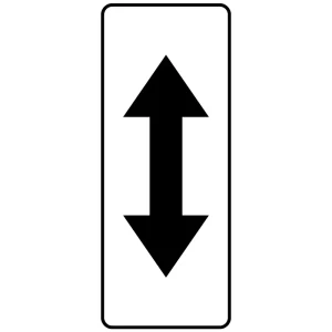 Tabliczka T-25B - kontynuacja zakazu postoju lub zatrzymywania - 240x600 mm - folia II generacji