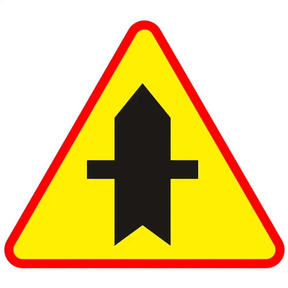 Znak drogowy A- 6A - skrzyzowaniu z droga podporzadkowana - folia odblaskowa I generacji - 1200 mm - sklep drogowy Widrog.webp