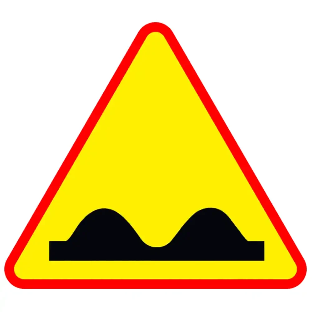 Znak drogowy A-11 - uwaga nierowna droga - folia odblaskowa I generacji - sklep drogowy Widrog.webp