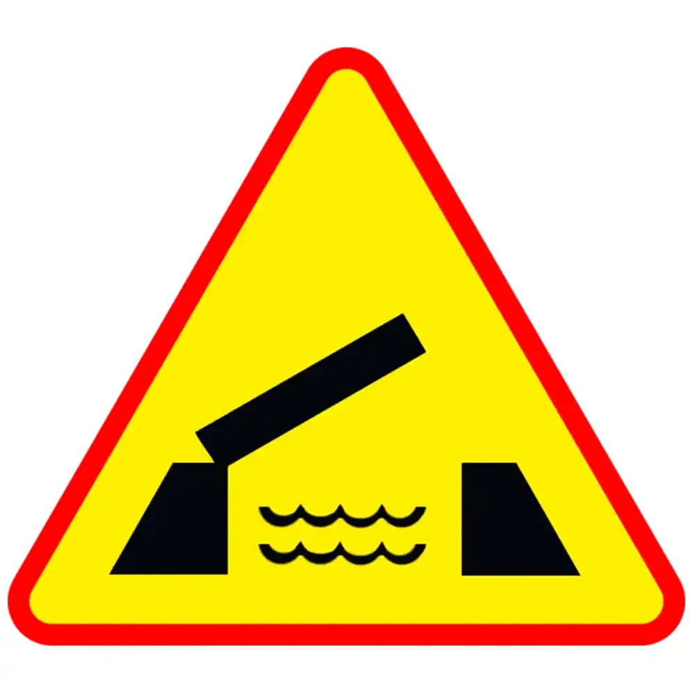 Znak drogowy A-13 - ruchomy most - folia odblaskowa I generacji - 600 mm - sklep drogowy Widrog.webp