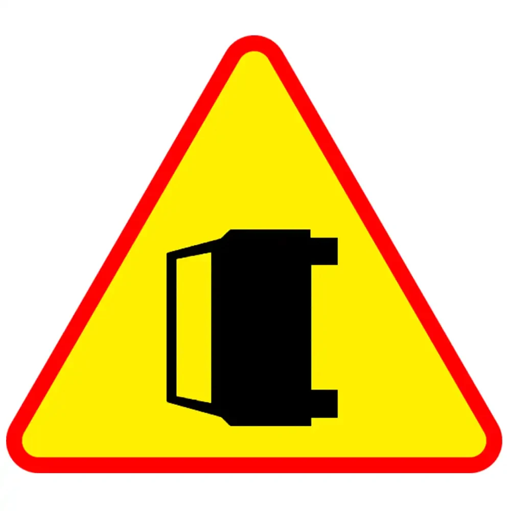Znak drogowy A-34 folia odblaskowa I generacji - wypadek drogowy - 1050 mm - sklep drogowy Widrog.webp