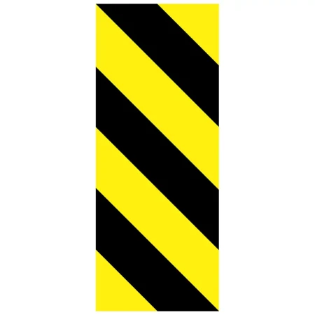 Tablica U-9a 500x1250 mm z ukośnymi żółto-czarnymi pasami