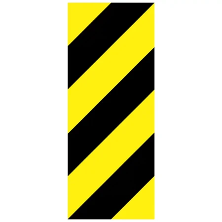 Tablica U-9b 500x1250 mm z ukośnymi żółto-czarnymi pasami