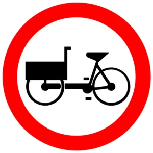 Znak drogowy B-11 - zakaz wjazdu wózków rowerowych i rowerów wielośladowych - folia I generacji - 800 mm