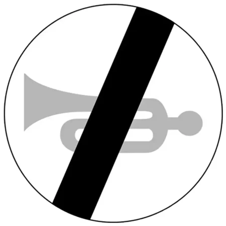 Znak drogowy B-30 - koniec zakazu uzywania sygnalow dzwiekowych - folia odblaskowa I generacji - 400 mm - sklep drogowy Widrog.webp