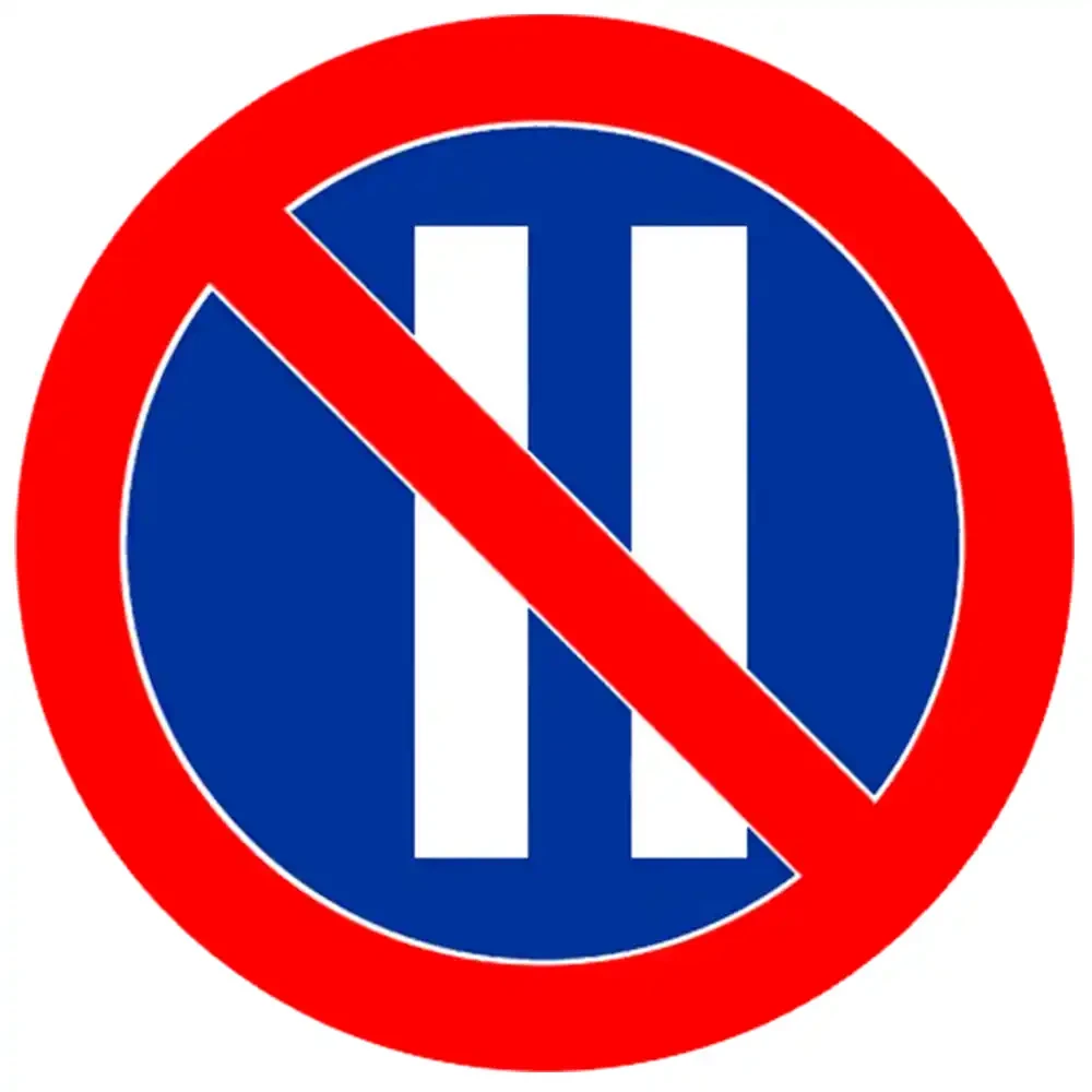 Znak drogowy B-38 - zakaz postoju w dni parzyste - folia odblaskowa I generacji - 800 mm - sklep drogowy Widrog.webp