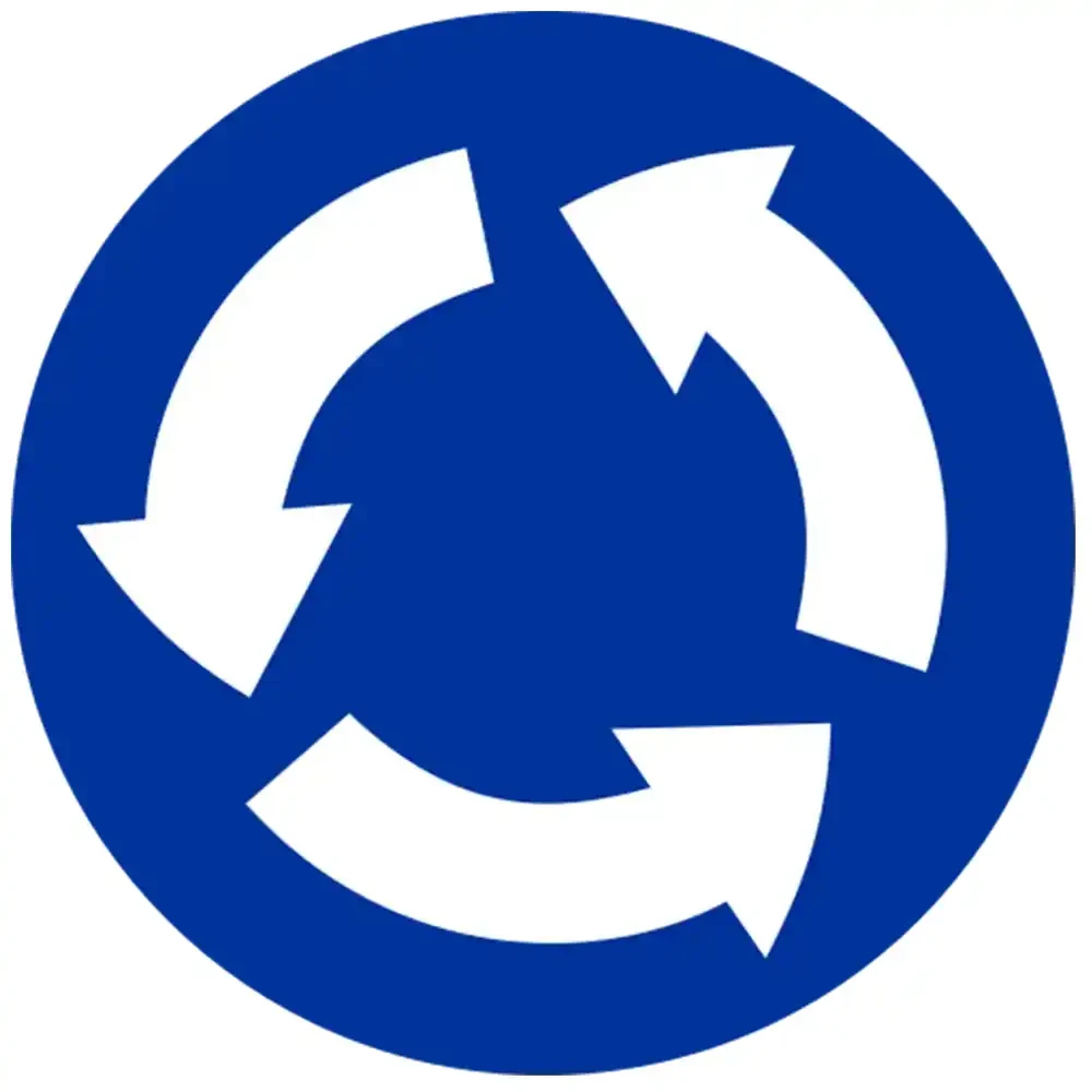 Znak drogowy C-12 - ruch okrężny - folia odblaskowa I generacji - 800 mm - sklep drogowy Widrog.webp