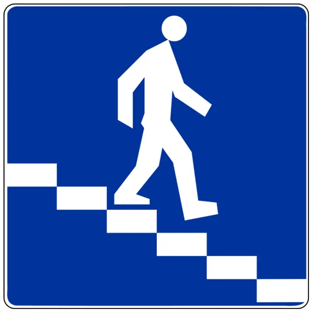 Znak drogowy D-35 - przejscie podziemne dla pieszych - folia odblaskowa I generacji - 900 x 900 mm - sklep drogowy Widrog.webp