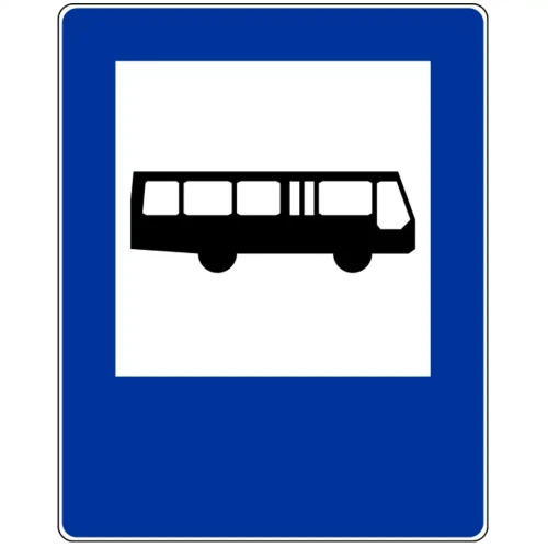 Znak drogowy D-15 - przystanek autobusowy - folia odblaskowa I generacji - 600 x 750 mm - sklep drogowy Widrog.webp