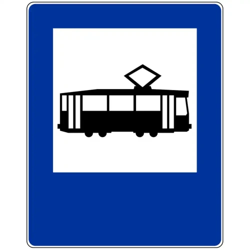 Znak drogowy D-17 - przystanek tramwajowy - folia odblaskowa I generacji - 900 x 1125 mm - sklep drogowy Widrog.webp