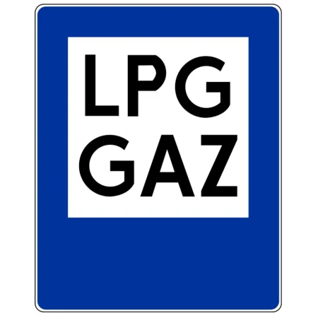 Znak drogowy D-23A - stacja z LPG - folia odblaskowa I generacji - 900 x 1125 mm - sklep drogowy Widrog.webp