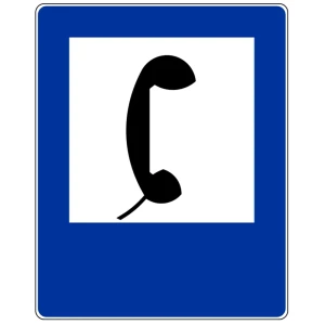 Znak drogowy D-24 - telefon - folia I generacji - 600x750 mm