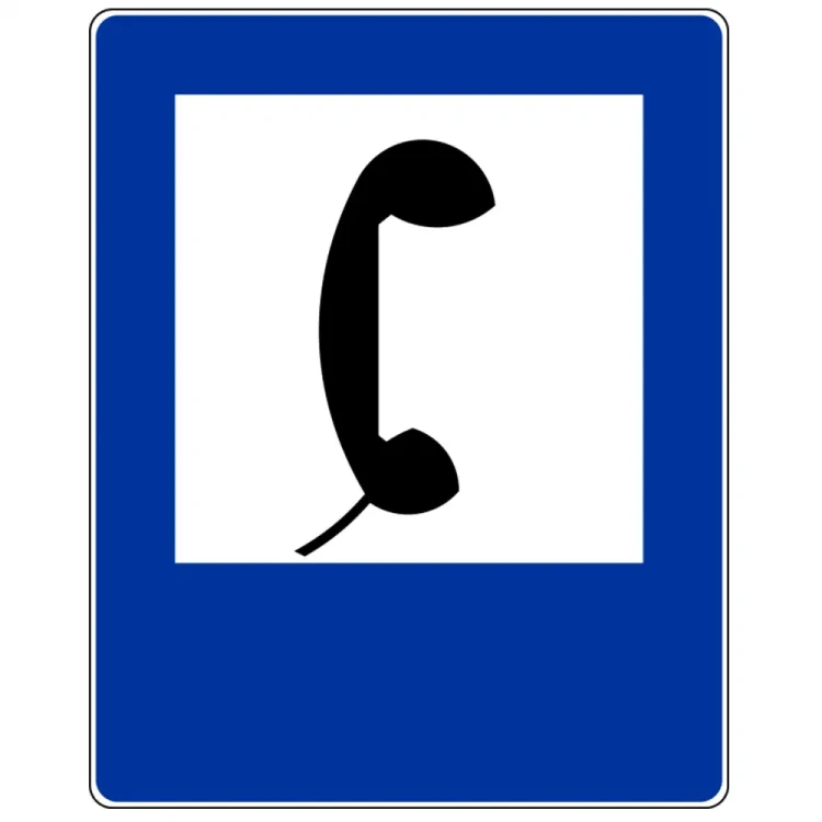 Znak drogowy D-24 - telefon - folia odblaskowa I generacji - 600 x 750 mm - sklep drogowy Widrog.webp