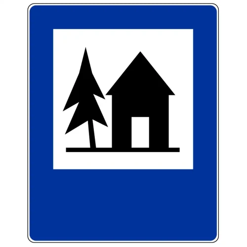Znak drogowy D-33 - schronisko młodzieżowe - folia I generacji - 1500x1200 mm
