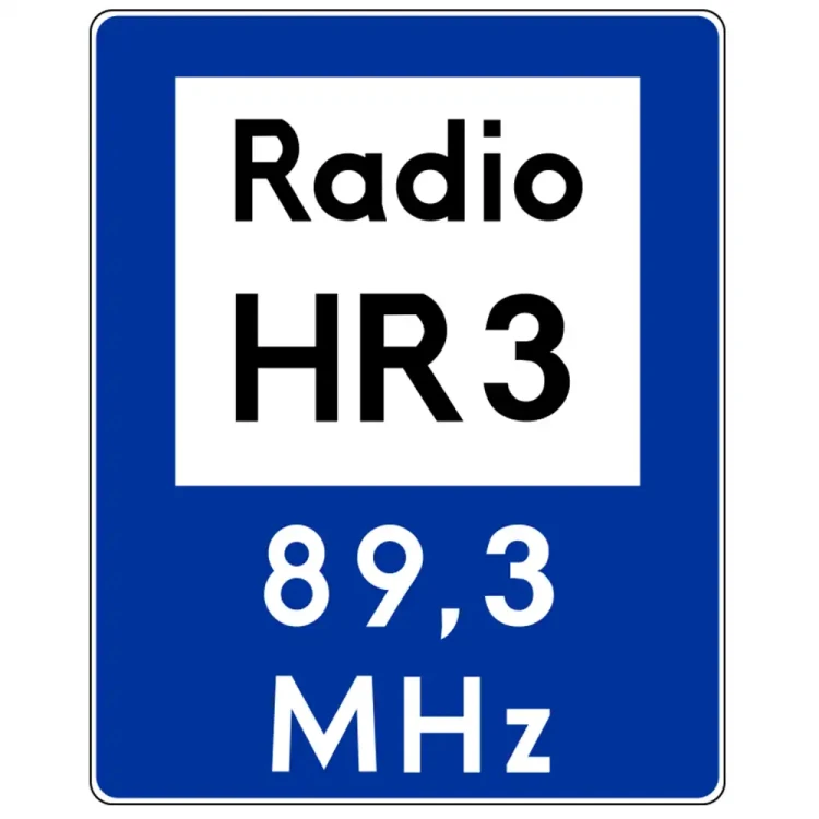 Znak drogowy D-34A - informacja radiowa o ruchu drogowym - folia odblaskowa I generacji - 900 x 1125 mm - sklep drogowy Widrog.webp