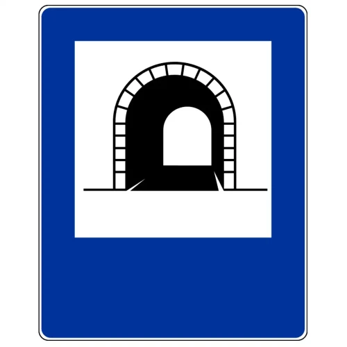 Znak drogowy D-37 - tunel - folia I generacji - 600x750 mm