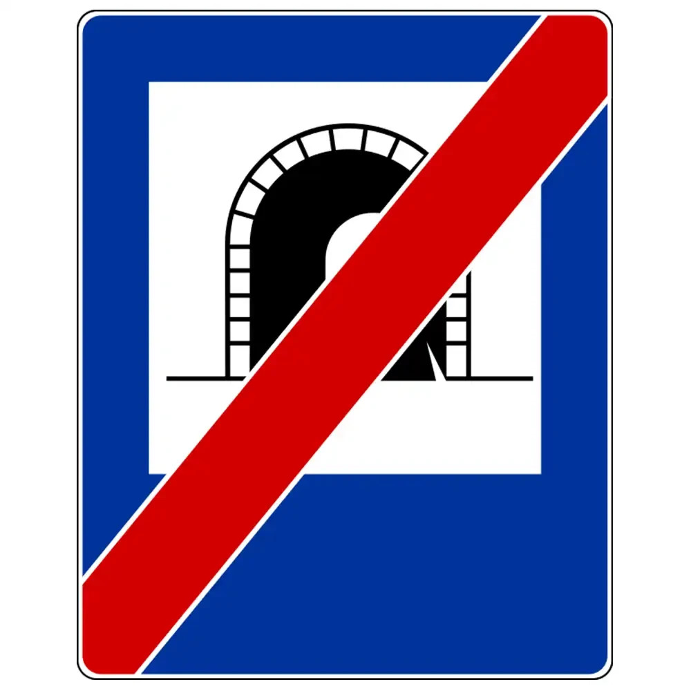 Znak drogowy D-38 - koniec tunelu - folia odblaskowa I generacji - 600 x 750 mm - sklep drogowy Widrog.webp